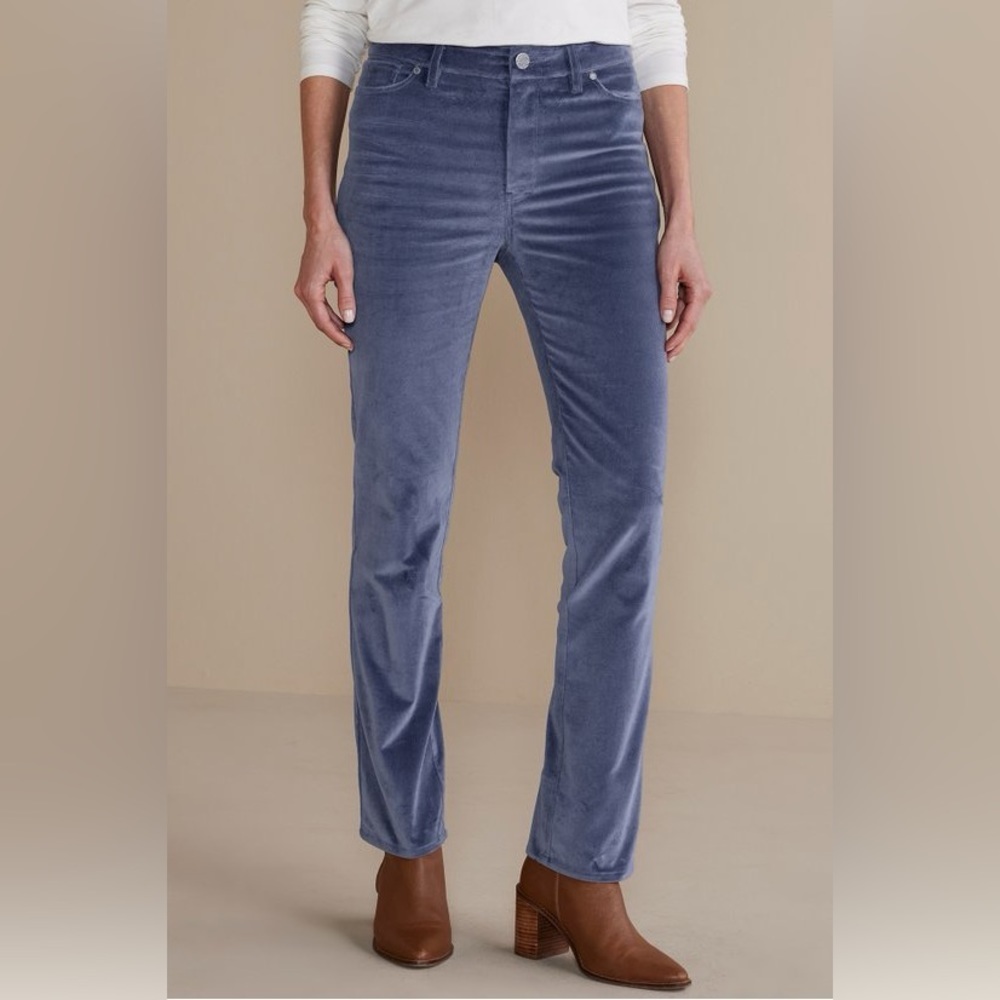 Soft Surroundings Blakely Velveteen Pants in Nightshadow Blue Color - 20W